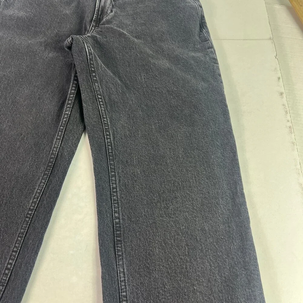 Abercrombie Fitch Jeans Women's 28x30* Low Rise Baggy Black Faded Denim Tag 25R - Picture 4 of 16